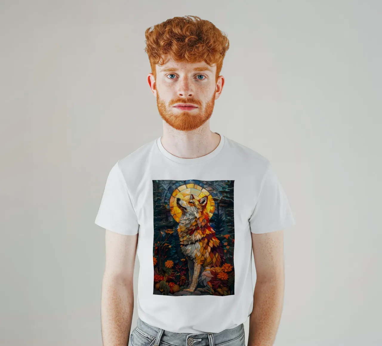 Animale lupo t-shirt da Pierre Walton