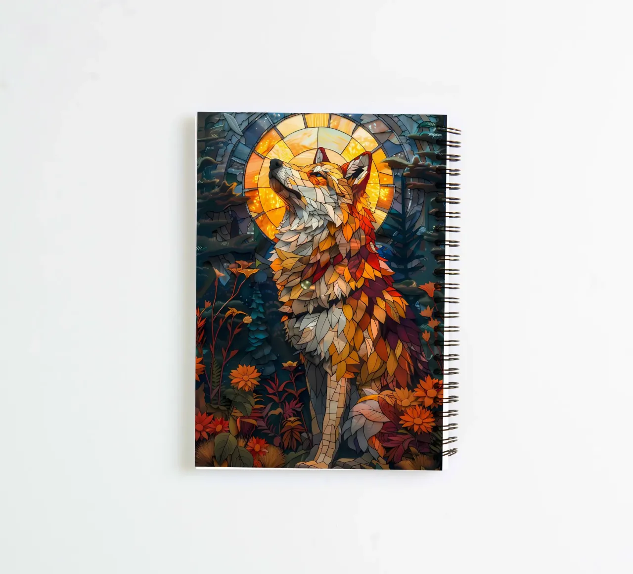 Wolf Animal spiral notebook by Pierre Walton