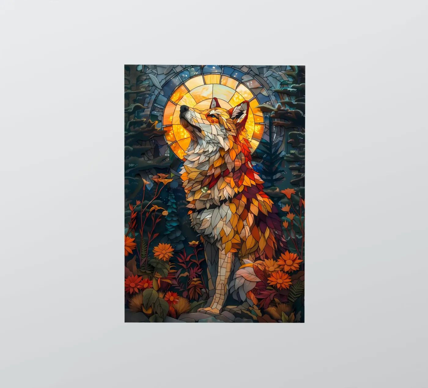 Wolf Dier sticker van Pierre Walton