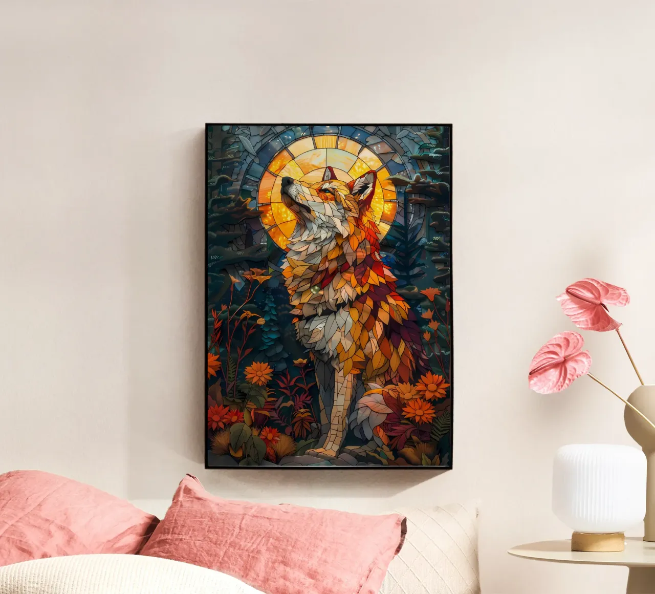 Animale lupo plexiglass da Pierre Walton