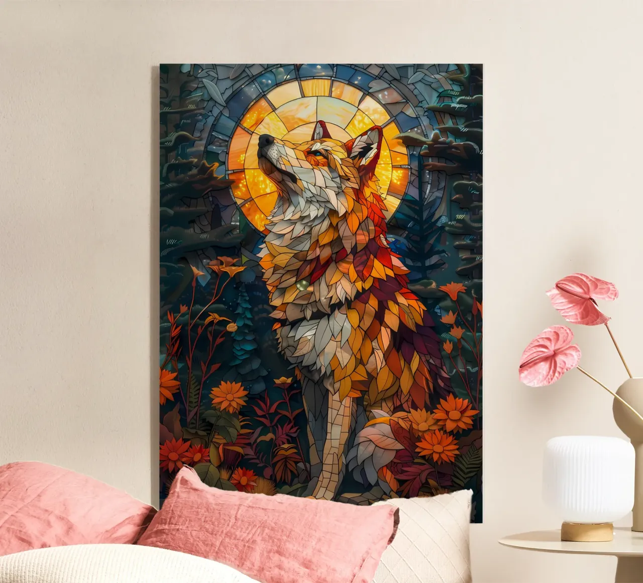 Animale lupo plexiglass da Pierre Walton