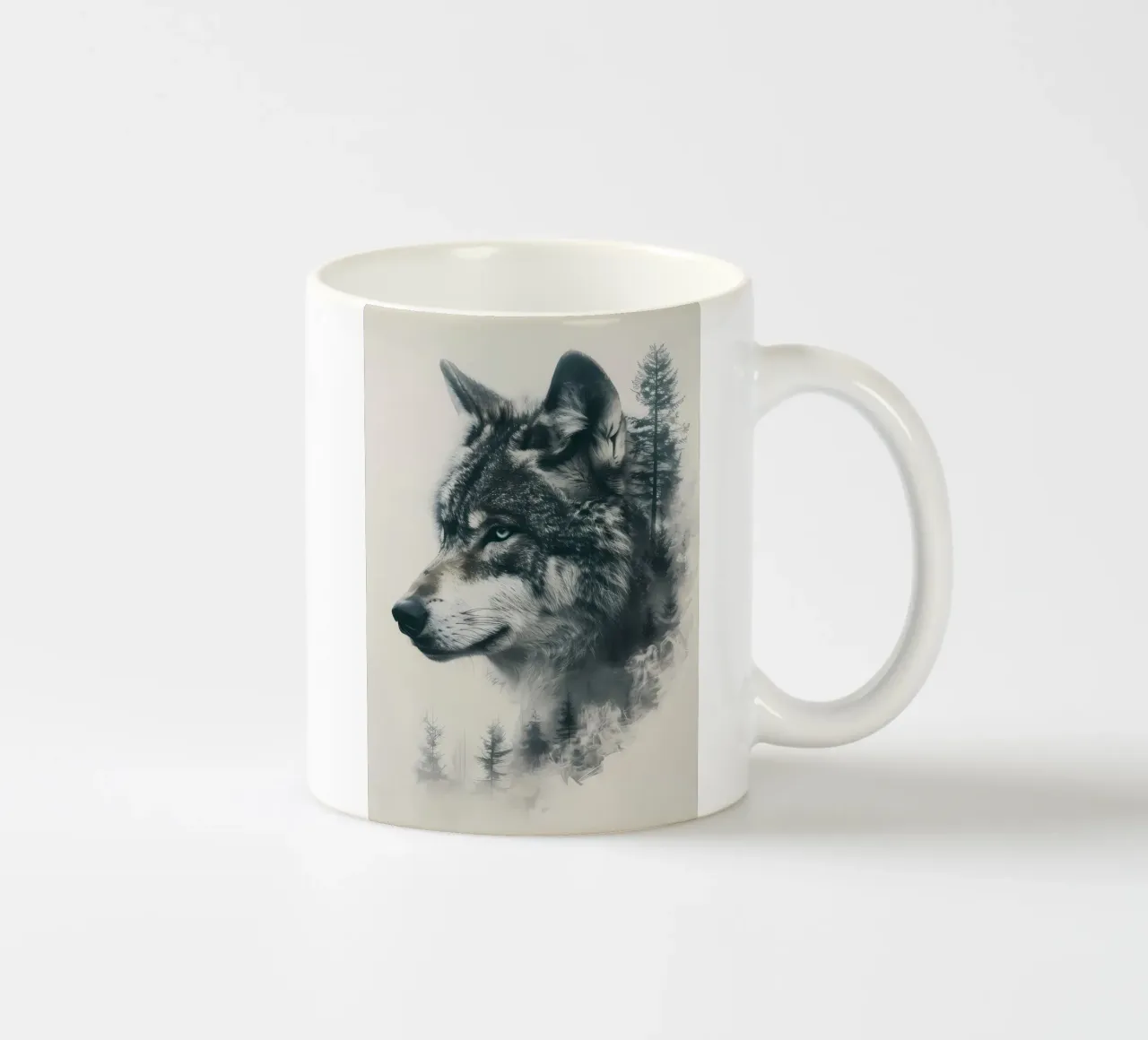 Animale lupo tazza in ceramica da Pierre Walton