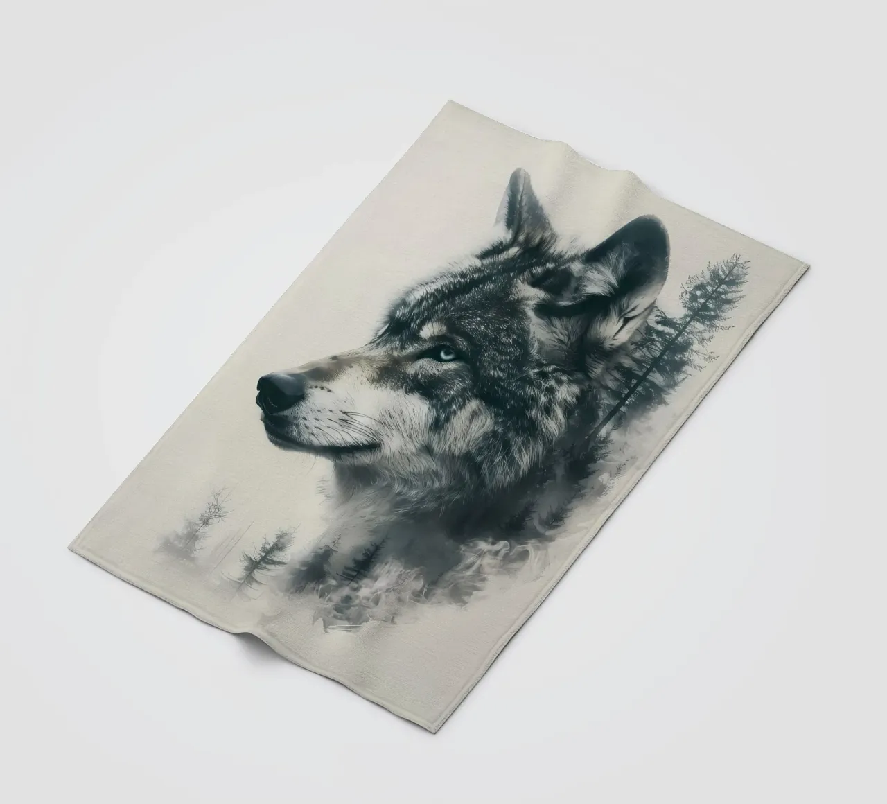 Animale lupo coperta in pile da Pierre Walton