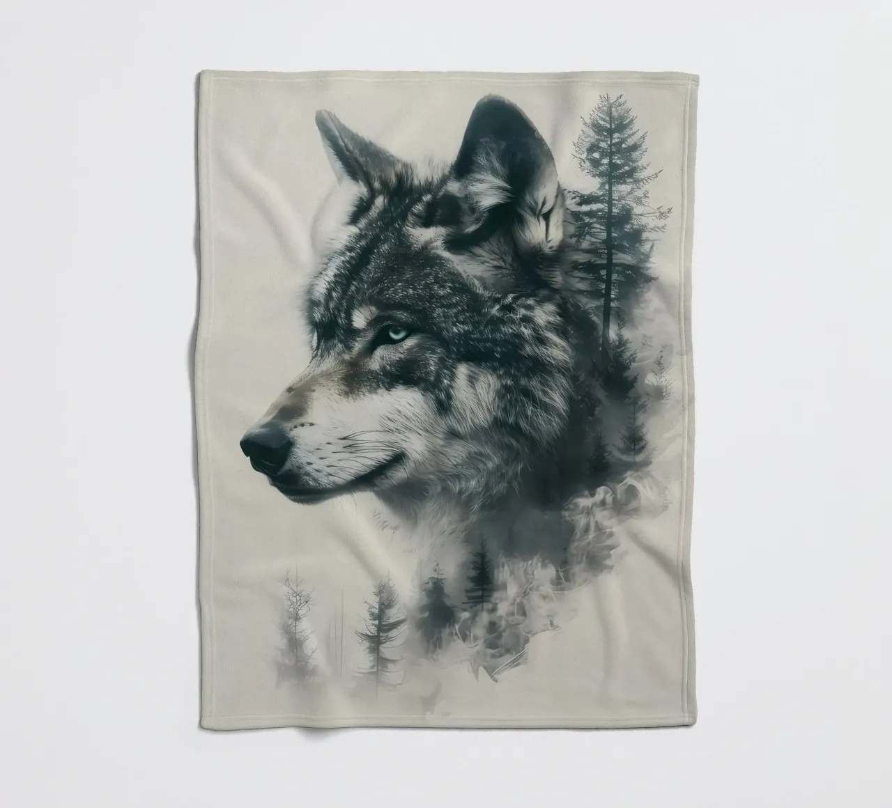 Animale lupo coperta in pile da Pierre Walton