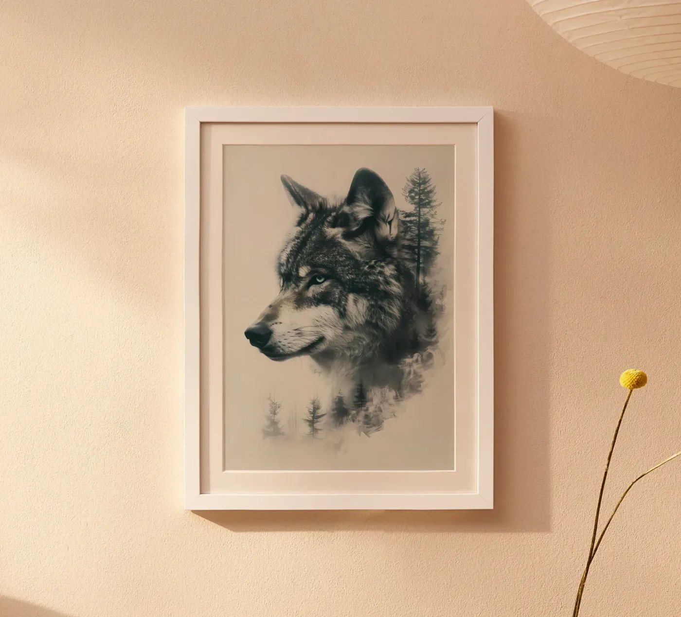 Wolf Dier poster van Pierre Walton