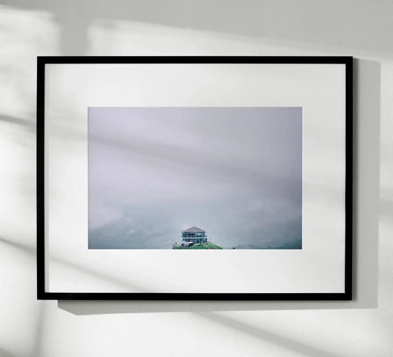 Hill Tribe Mist poster con telaio in plastica da Charlotte Curd
