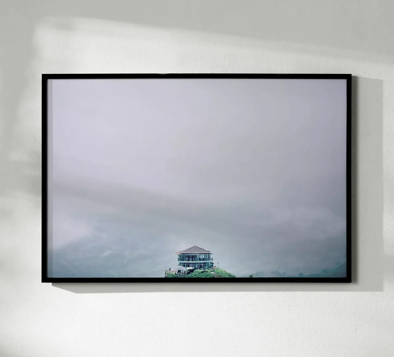 Hill Tribe Mist poster con telaio in plastica da Charlotte Curd