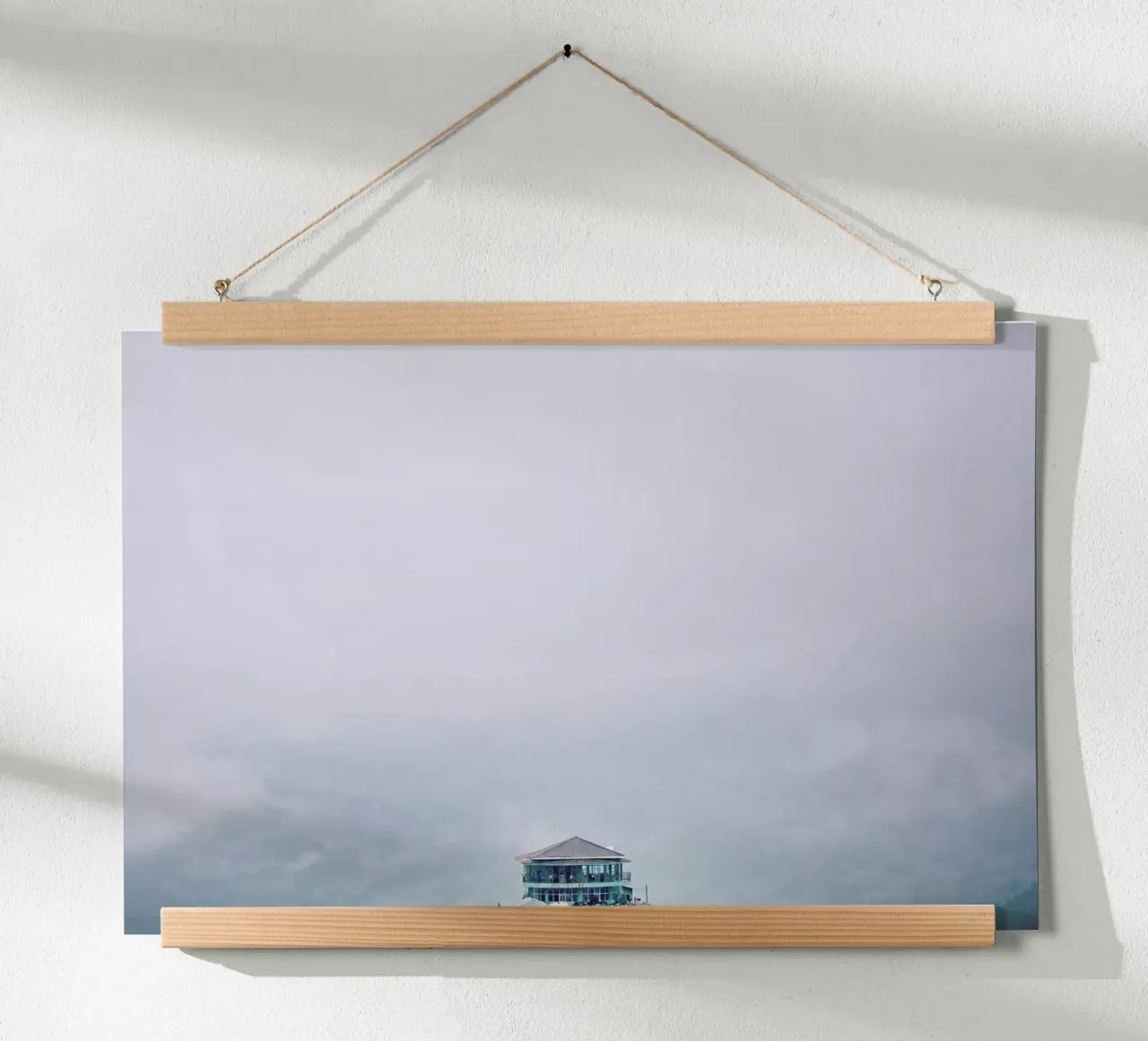 Hill Tribe Mist poster con telaio in plastica da Charlotte Curd