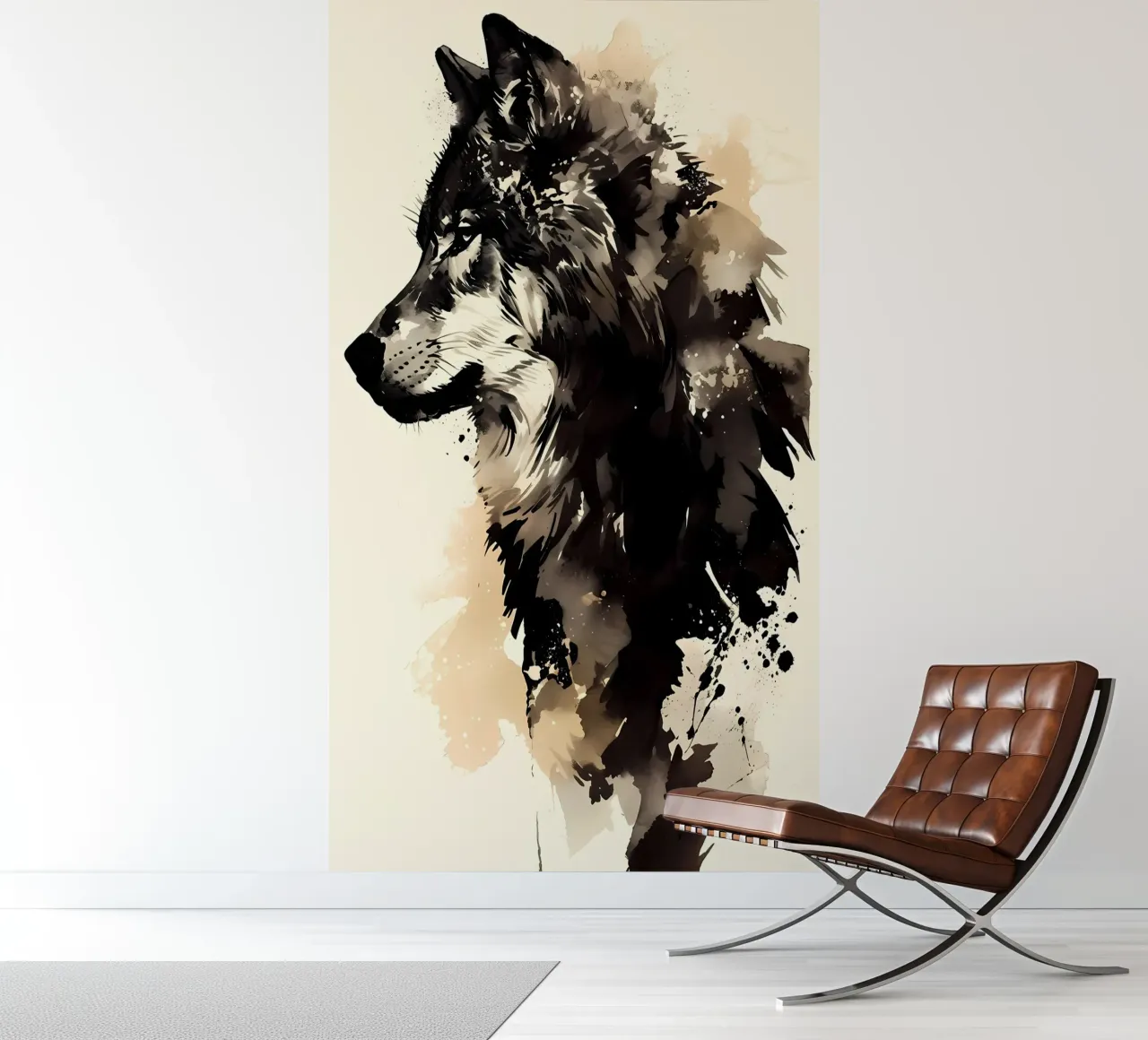 Wolf Dier fotobehang van Pierre Walton