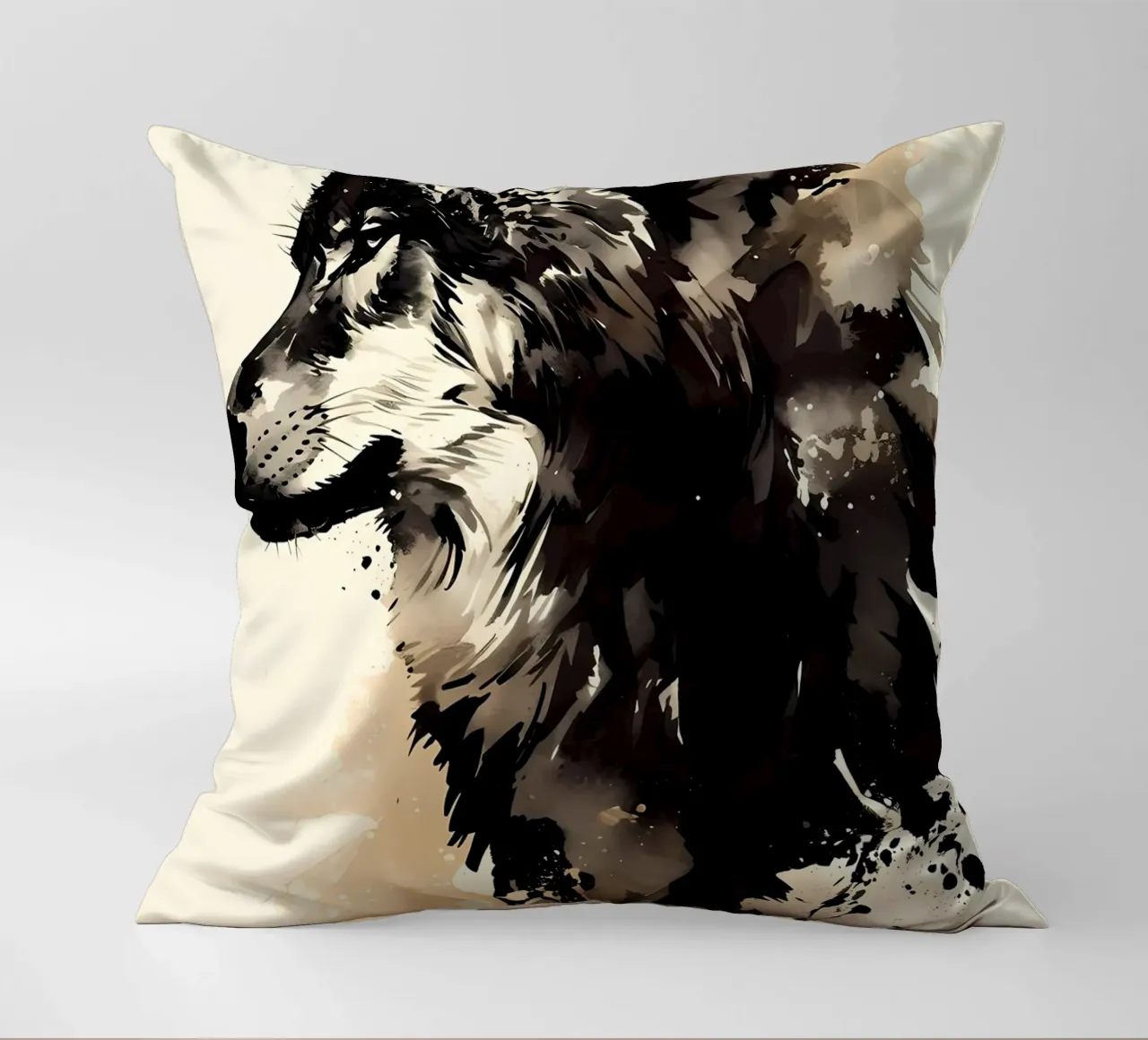 Wolf Animal decorative cushion by Pierre Walton