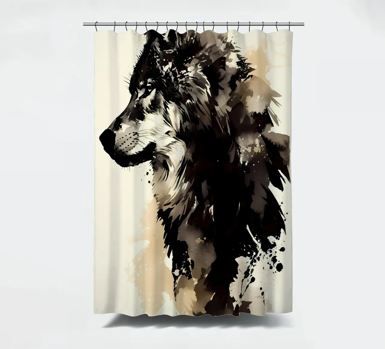 Wolf Animal shower curtain by Pierre Walton