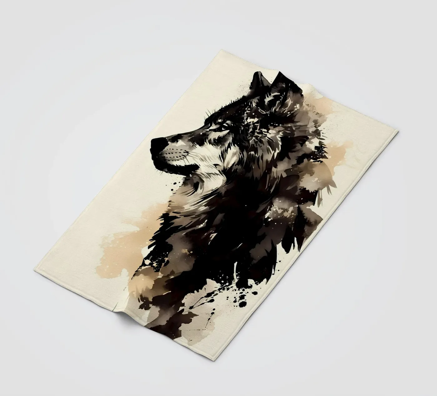Wolf Tier Fleecedecke von Pierre Walton