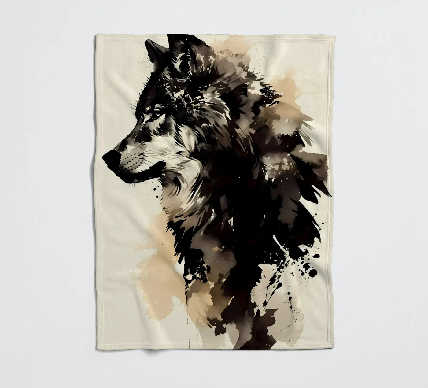 Wolf Tier Fleecedecke von Pierre Walton