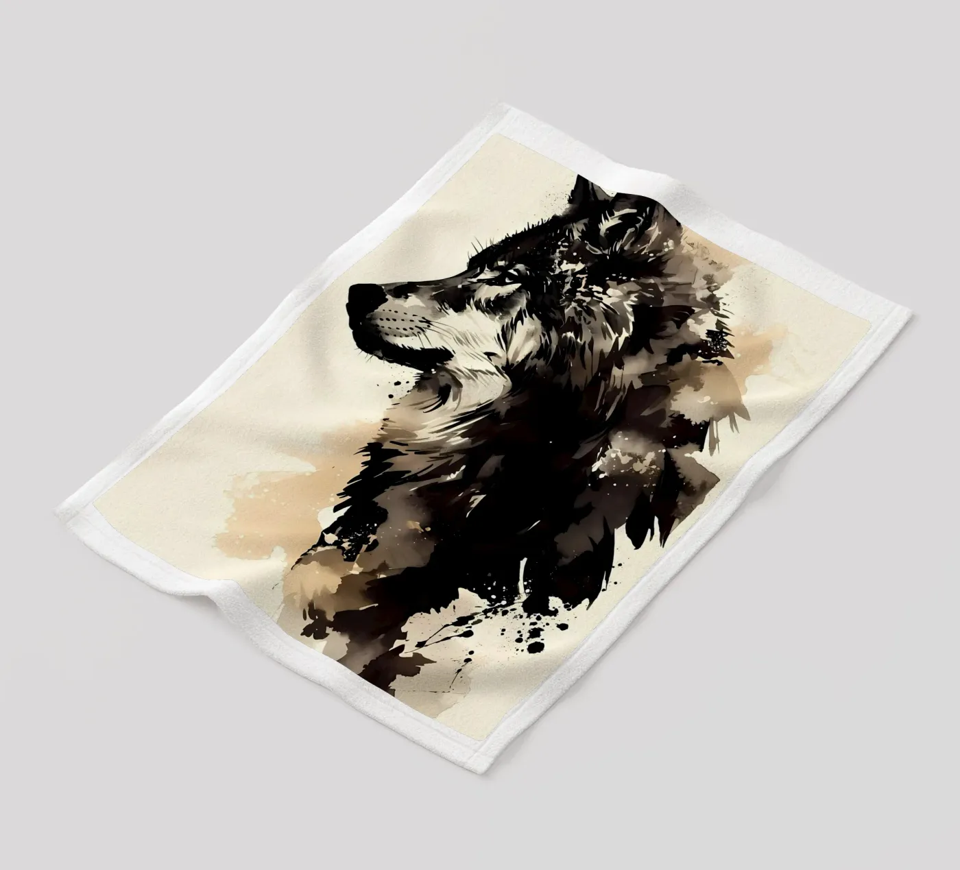 Wolf Tier Fleecedecke von Pierre Walton