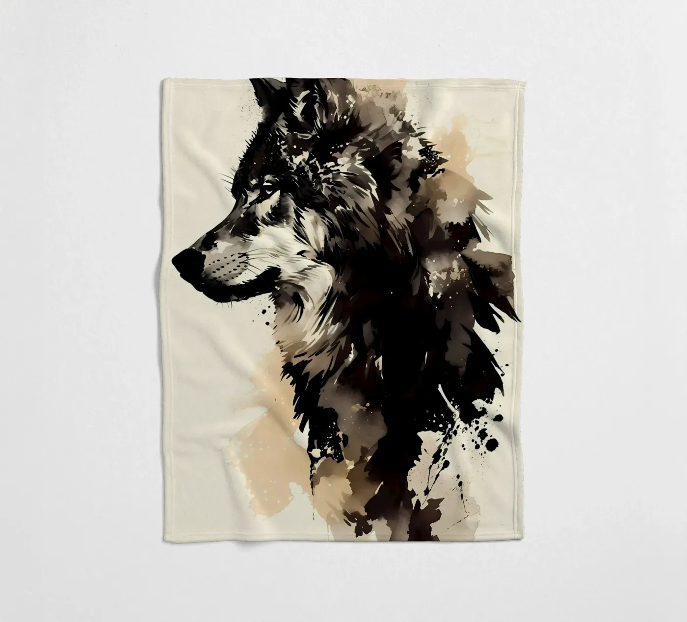Wolf Tier Fleecedecke von Pierre Walton
