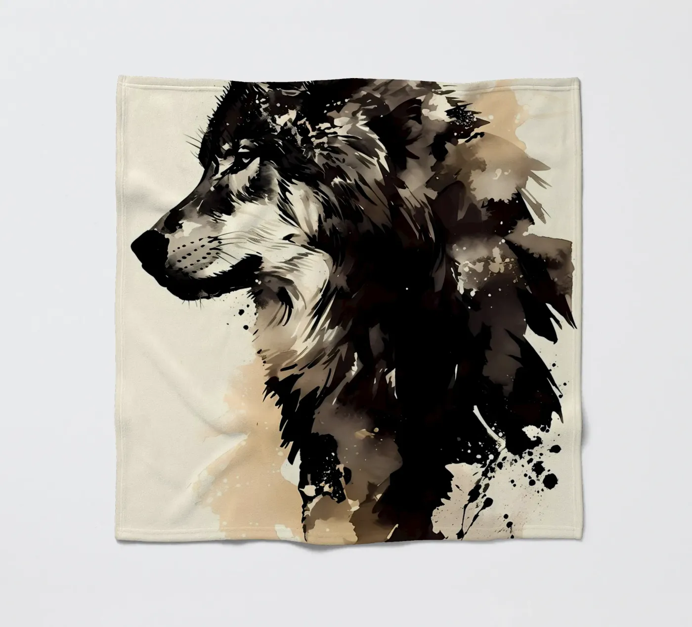 Wolf Tier Fleecedecke von Pierre Walton