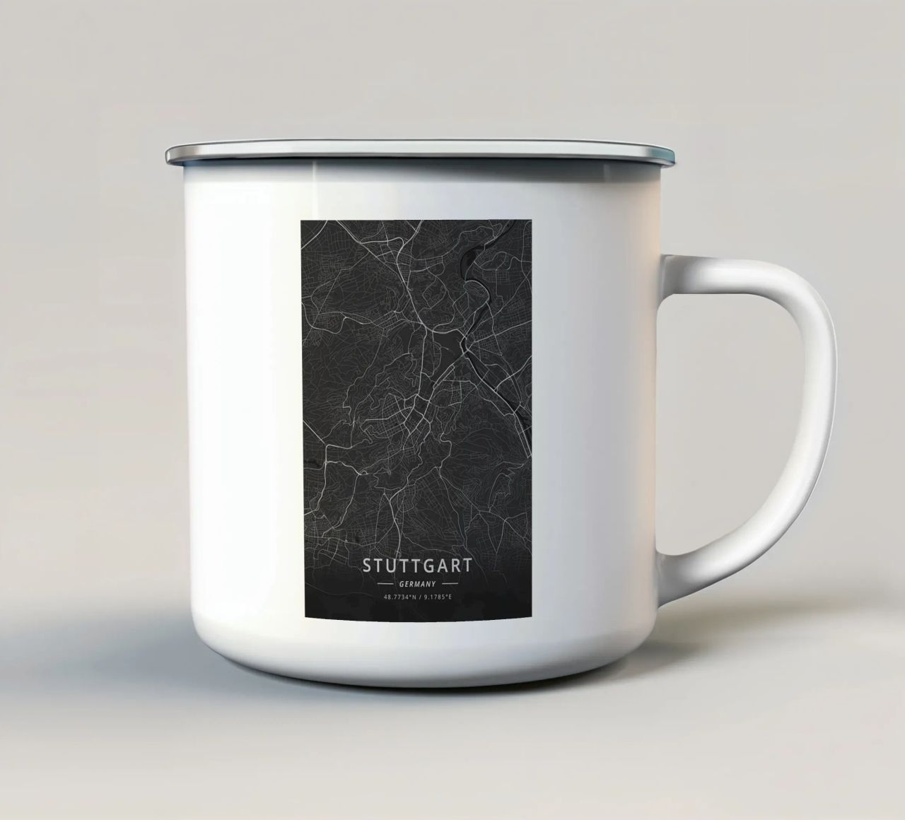Stuttgart, Germany Emaille Tasse von Christopher Adams