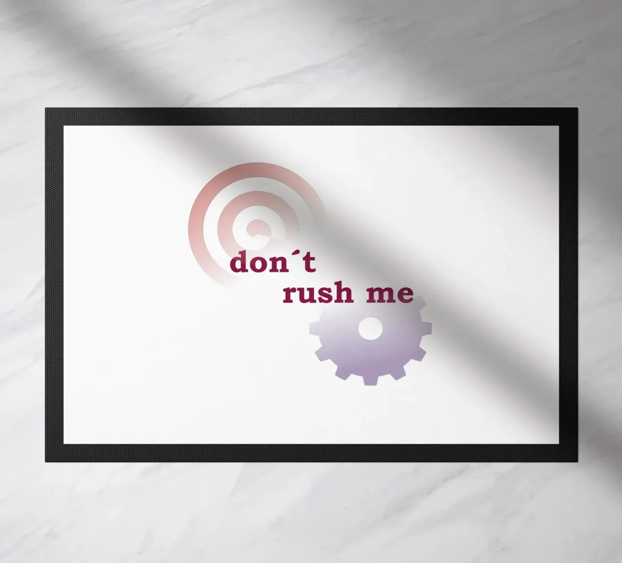 Forme geometriche con una frase zerbino da Something for you