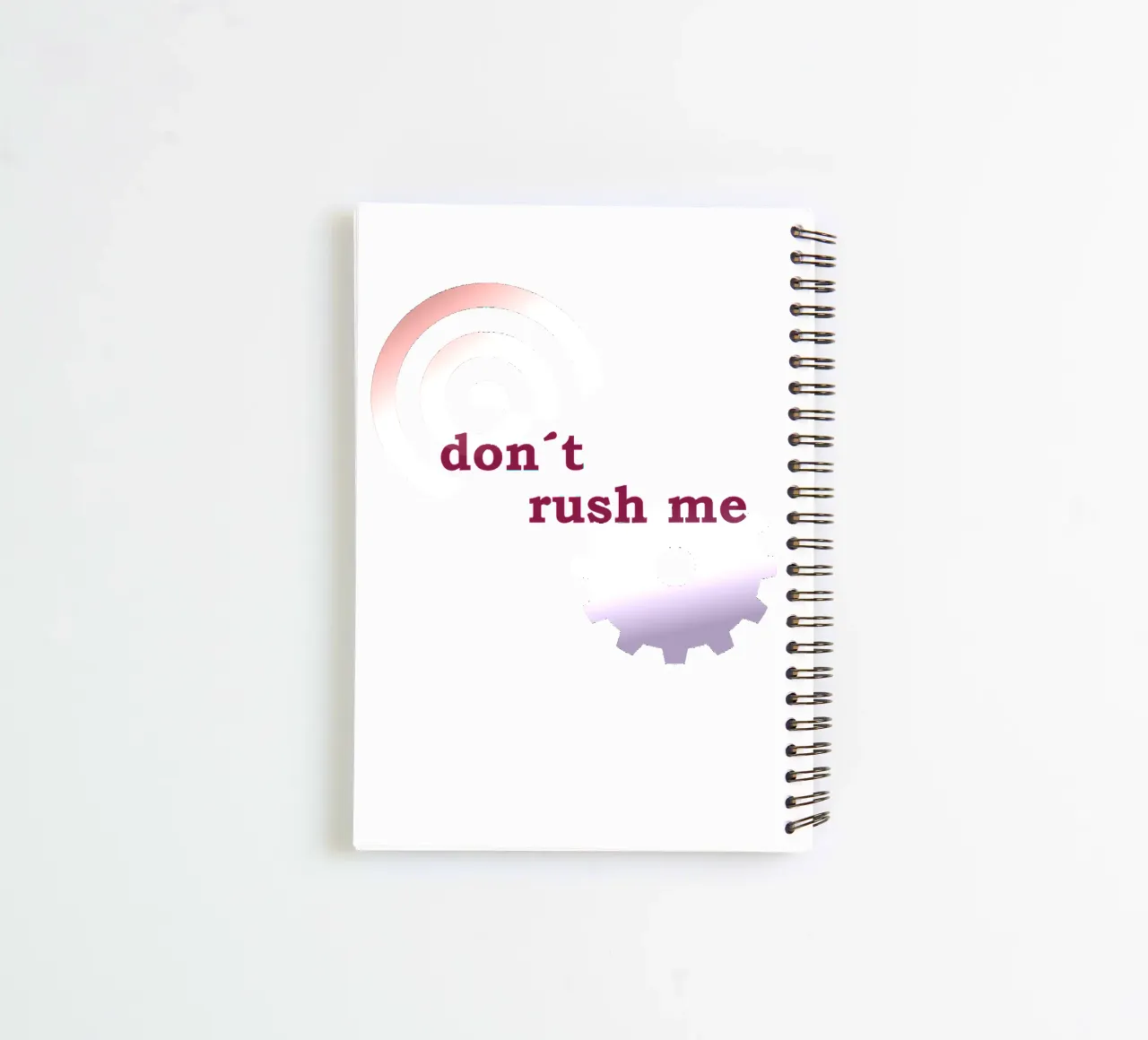 Forme geometriche con una frase diario ad anelli da Something for you