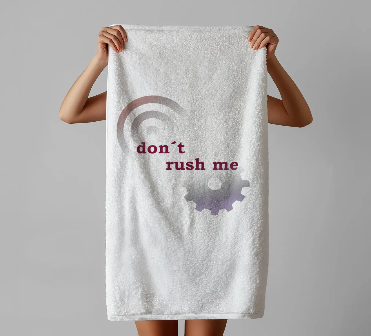Forme geometriche con una frase asciugamano da bagno da Something for you