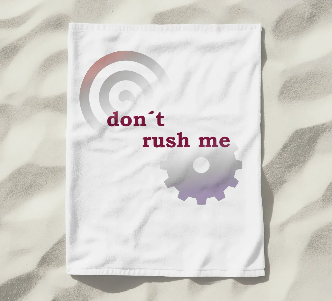 Forme geometriche con una frase telo mare da Something for you