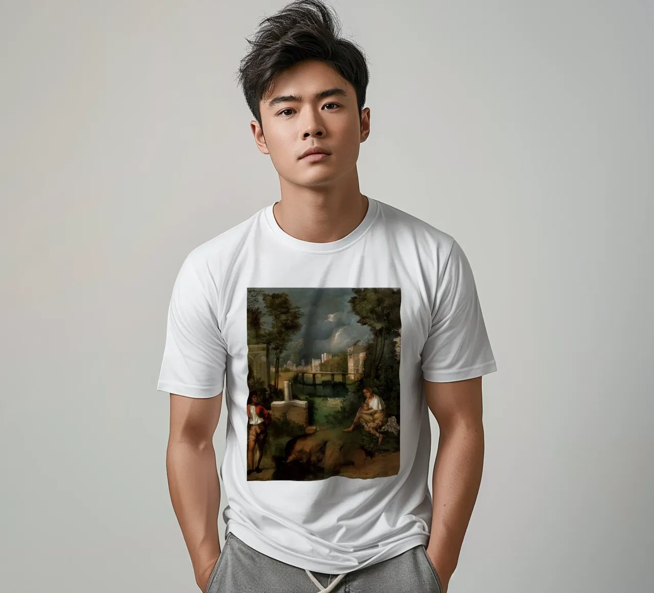 Giorgione The Tempest t-shirt da Timeless Artworks