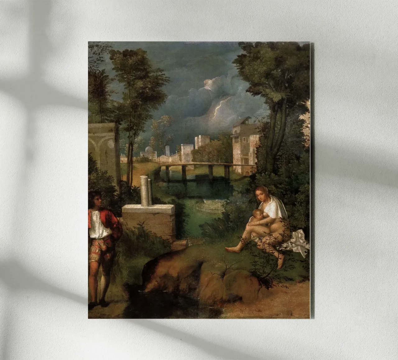 Giorgione The Tempest alluminio dibond da Timeless Artworks