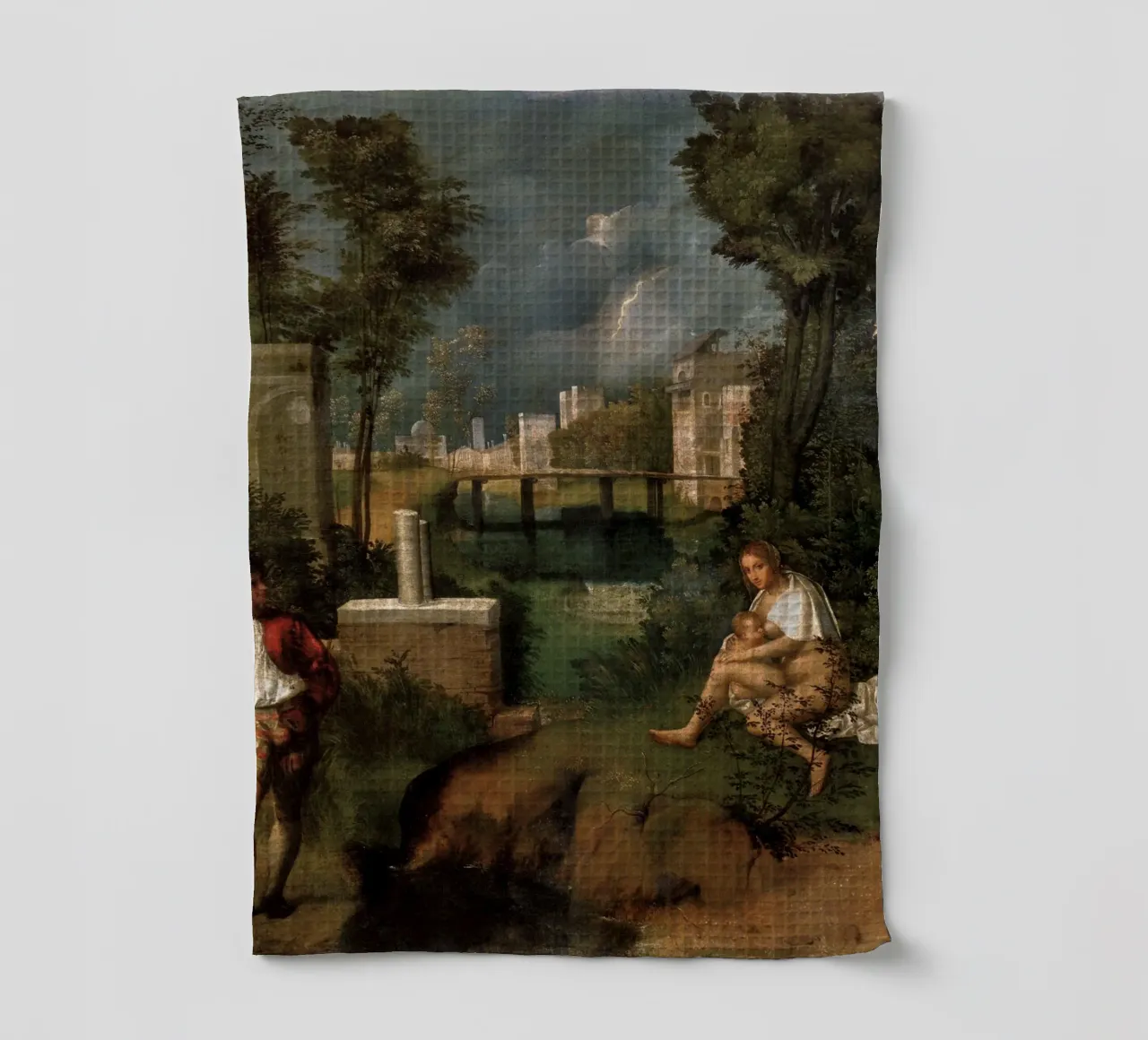 Giorgione The Tempest canovaccio da cucina da Timeless Artworks