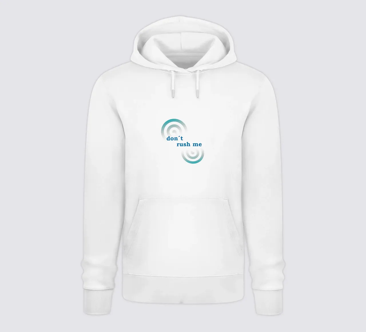 Forme geometriche con la scritta "Non mettermi fretta". felpa con cappuccio da Something for you