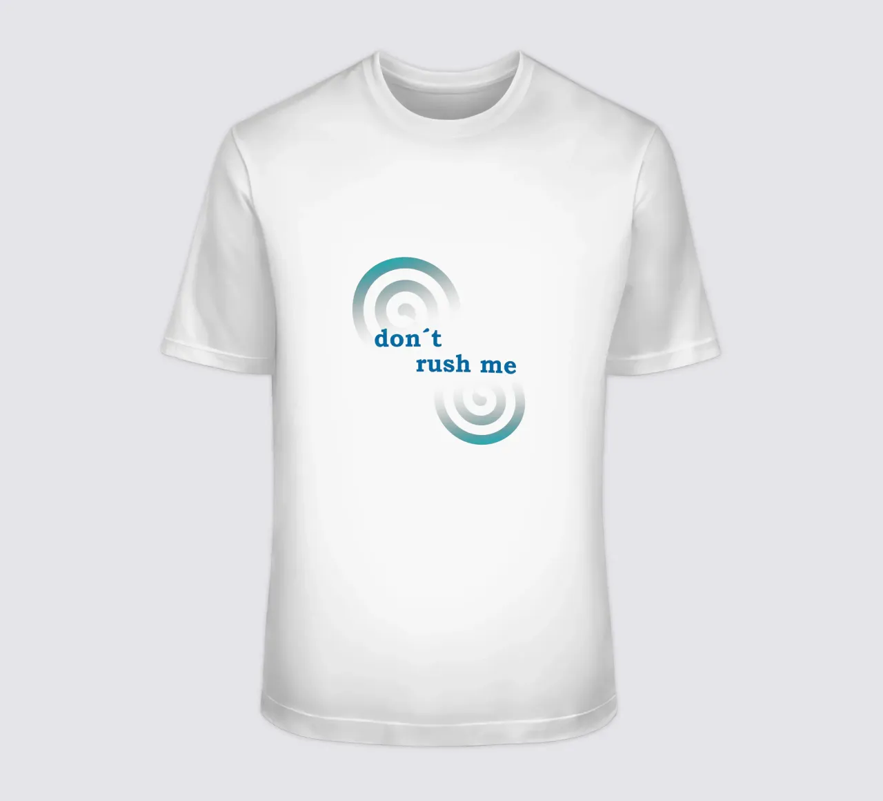 Forme geometriche con la scritta "Non mettermi fretta". t-shirt da Something for you