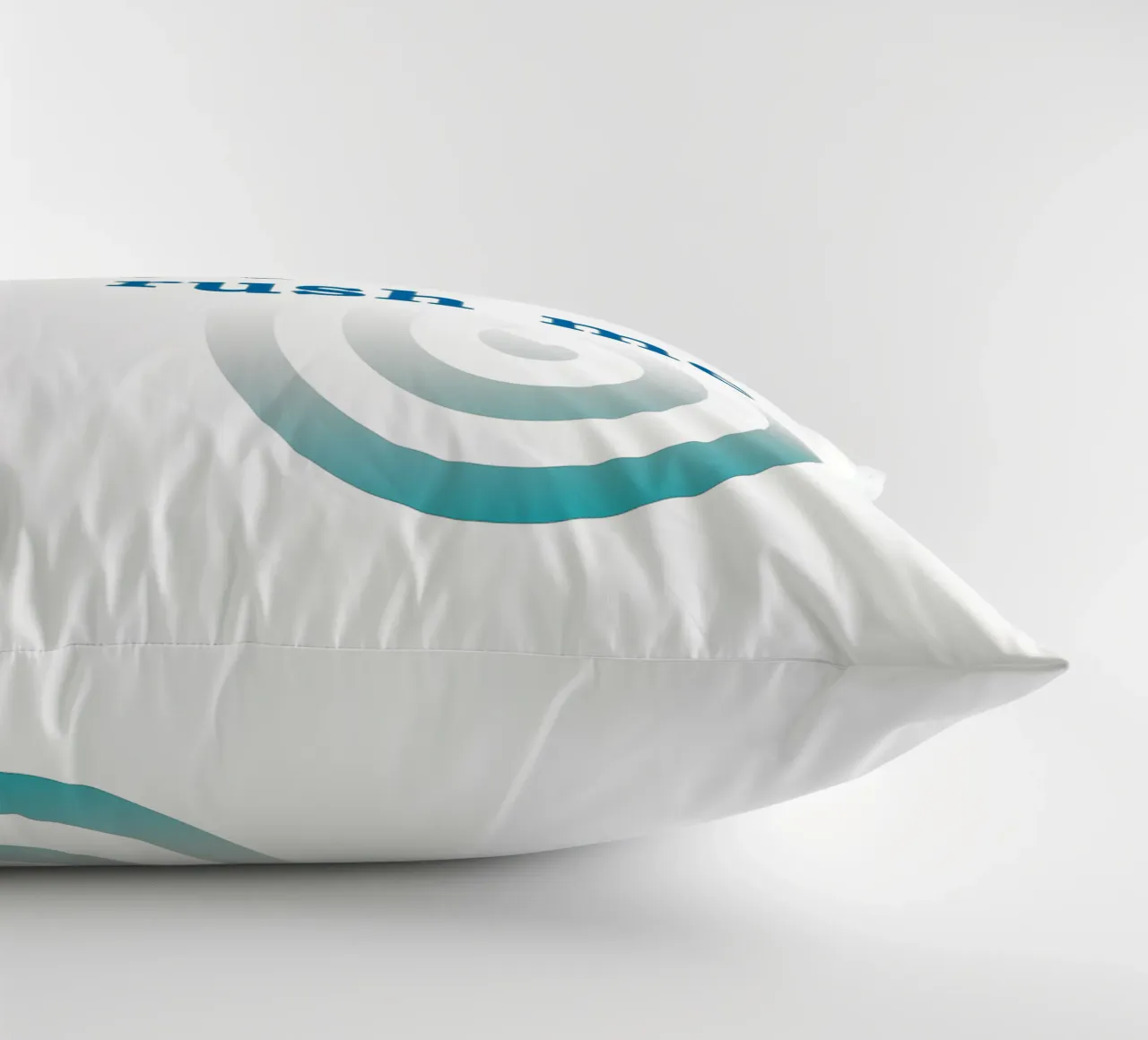 Forme geometriche con la scritta "Non mettermi fretta". cuscino da Something for you