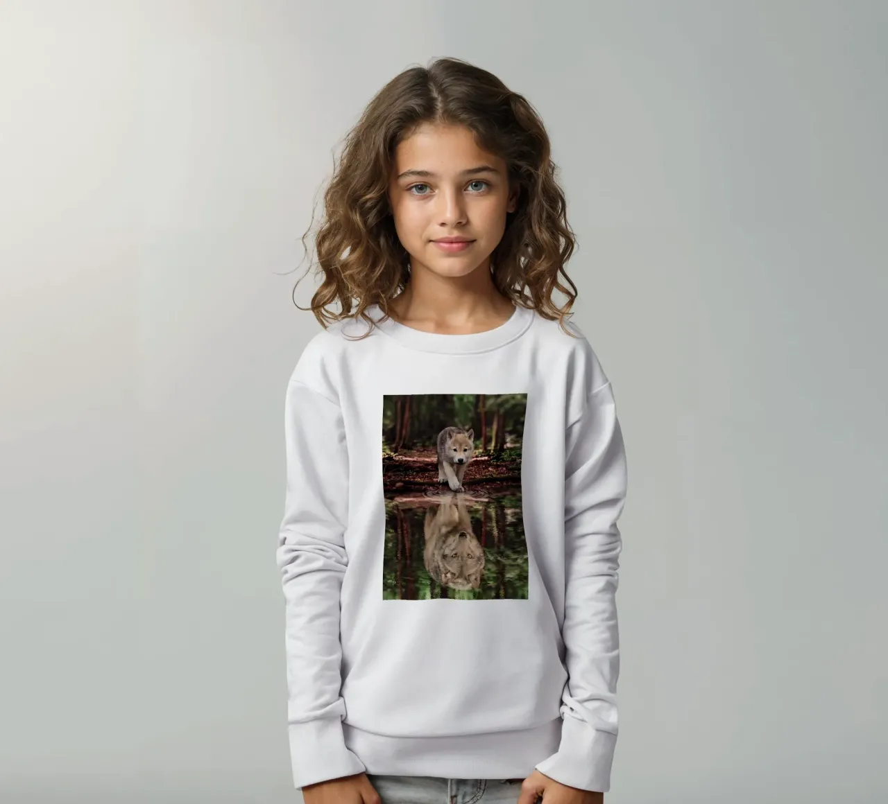 Animale lupo felpa bambino da Pierre Walton