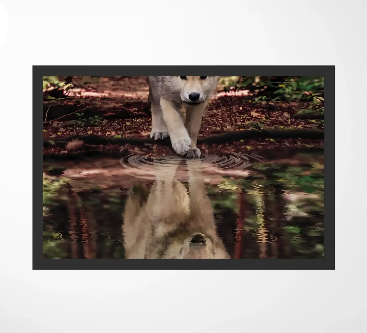 Wolf Animal deurmat van Pierre Walton