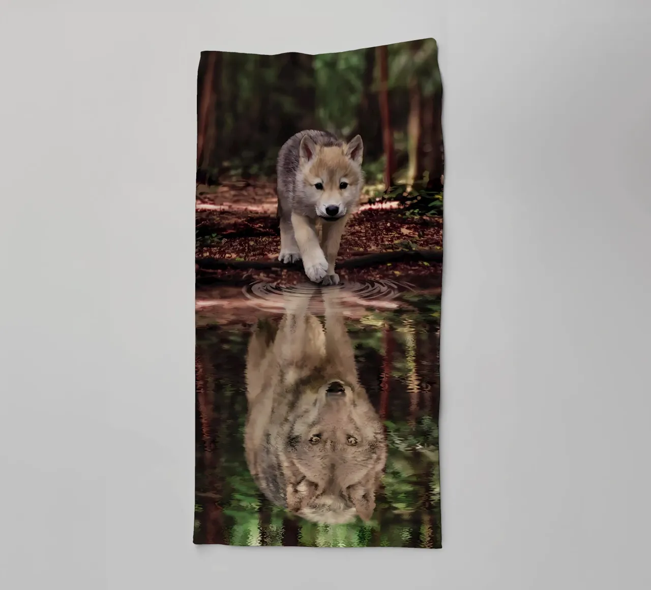 Animale lupo asciugamano da bagno da Pierre Walton