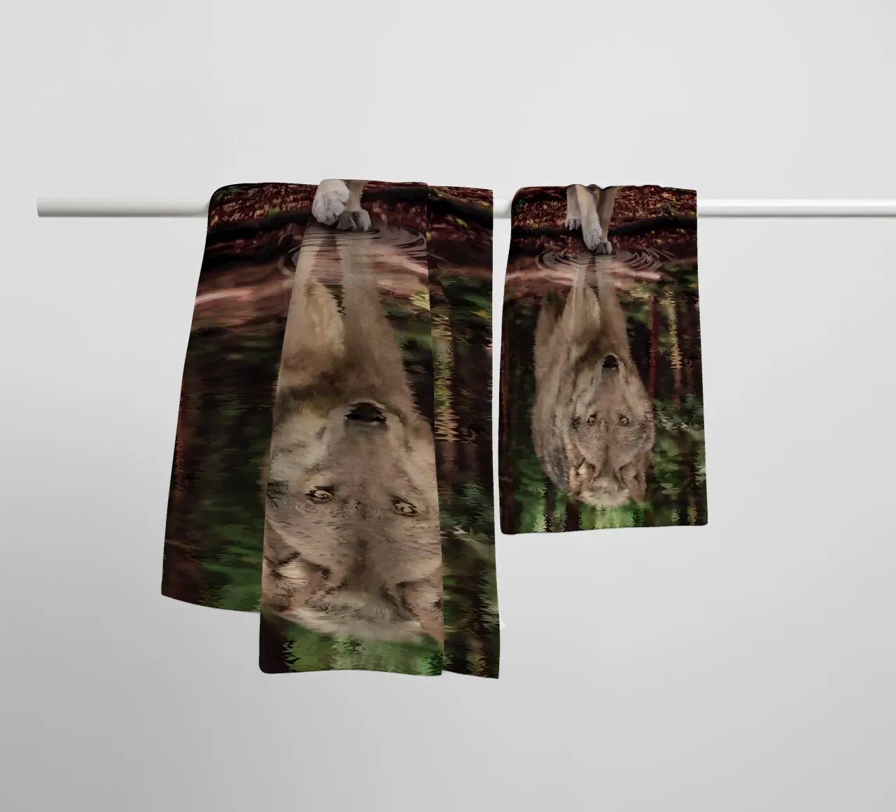 Animale lupo asciugamano da bagno da Pierre Walton
