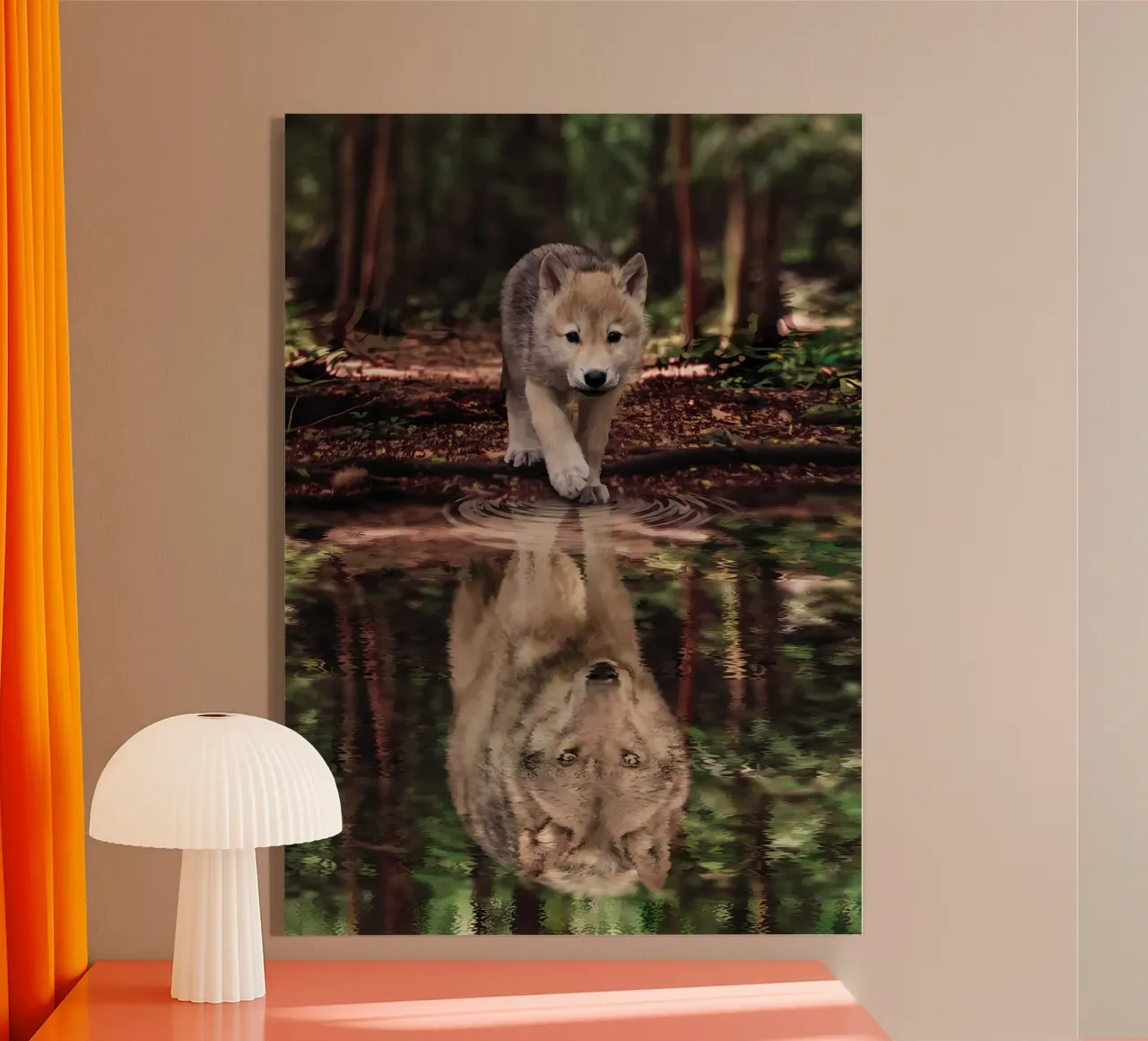 Animale lupo plexiglass da Pierre Walton