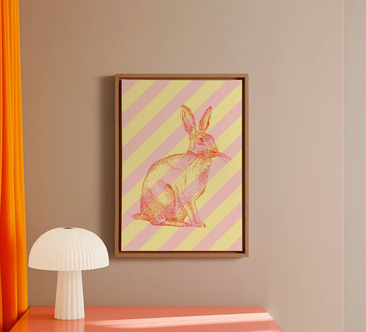 Ostern | Hase | Frühling | Siebdruck | verschiedene Farben Leinwand von keinkonzept