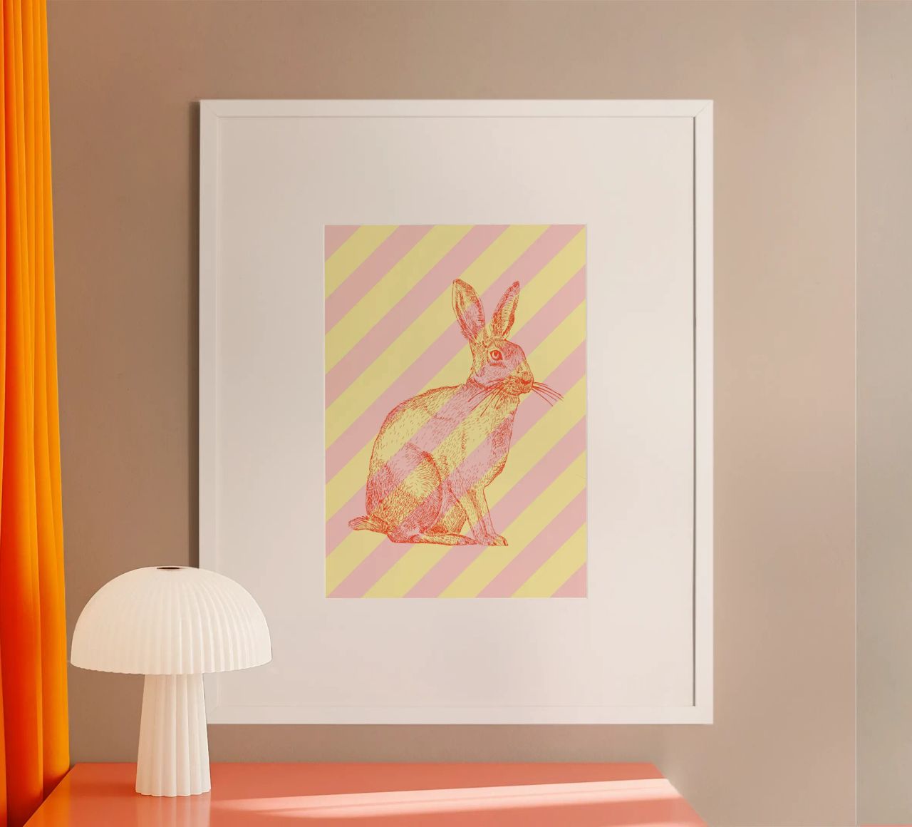 Easter | bunny | spring | screen printing | various colours poster by keinkonzept