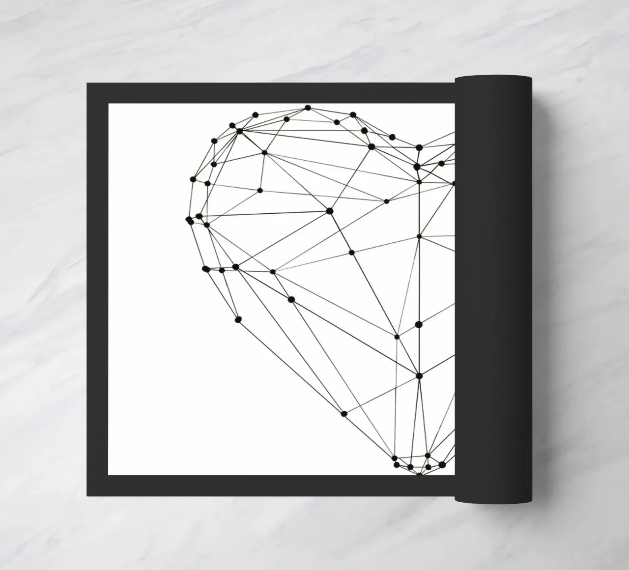 Cuore d'amore geometrico Design minimalista zerbino da THE MOTIVATED TYPE