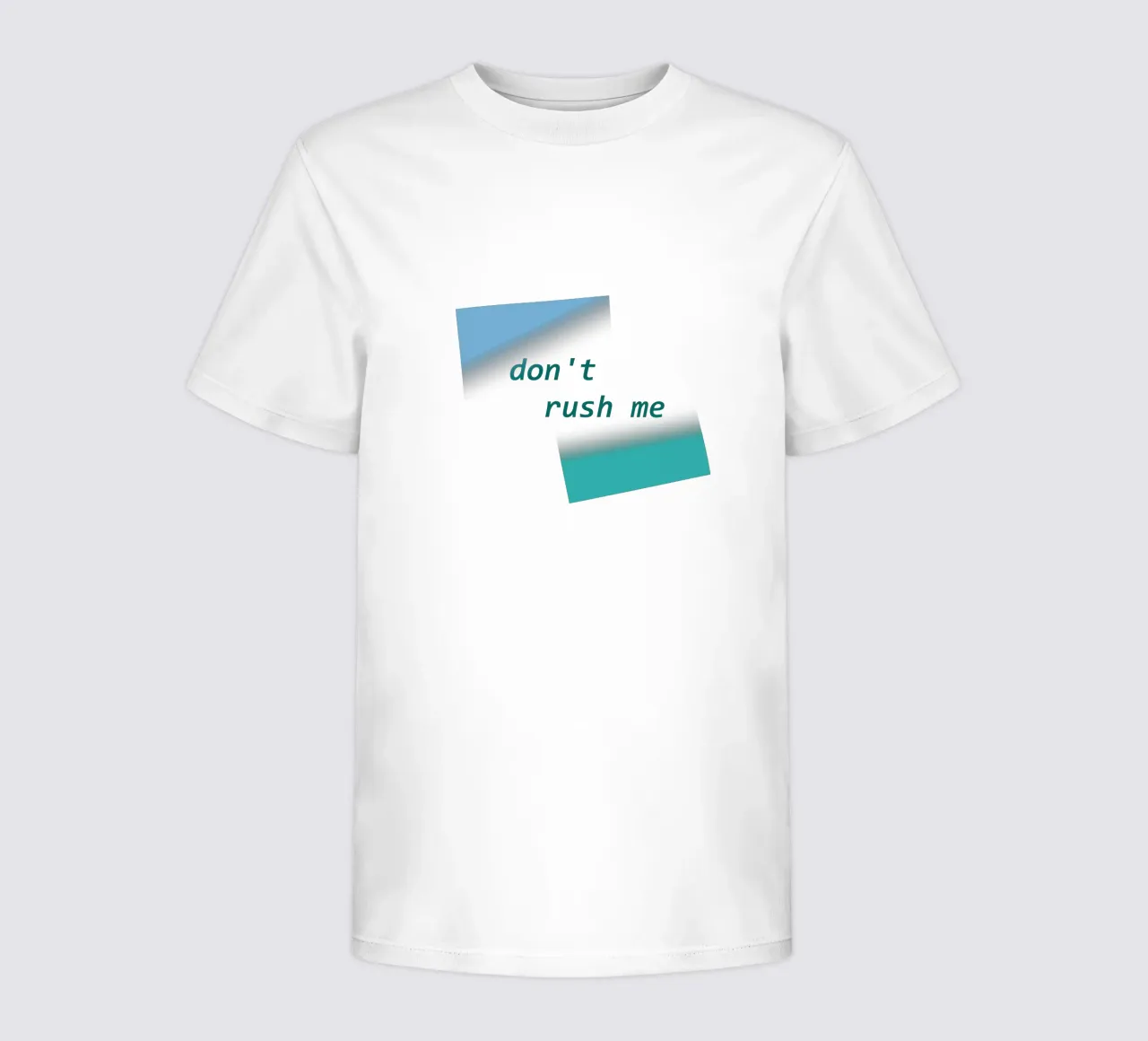 Forme geometriche con la scritta "Non mettermi fretta". t-shirt bambini da Something for you