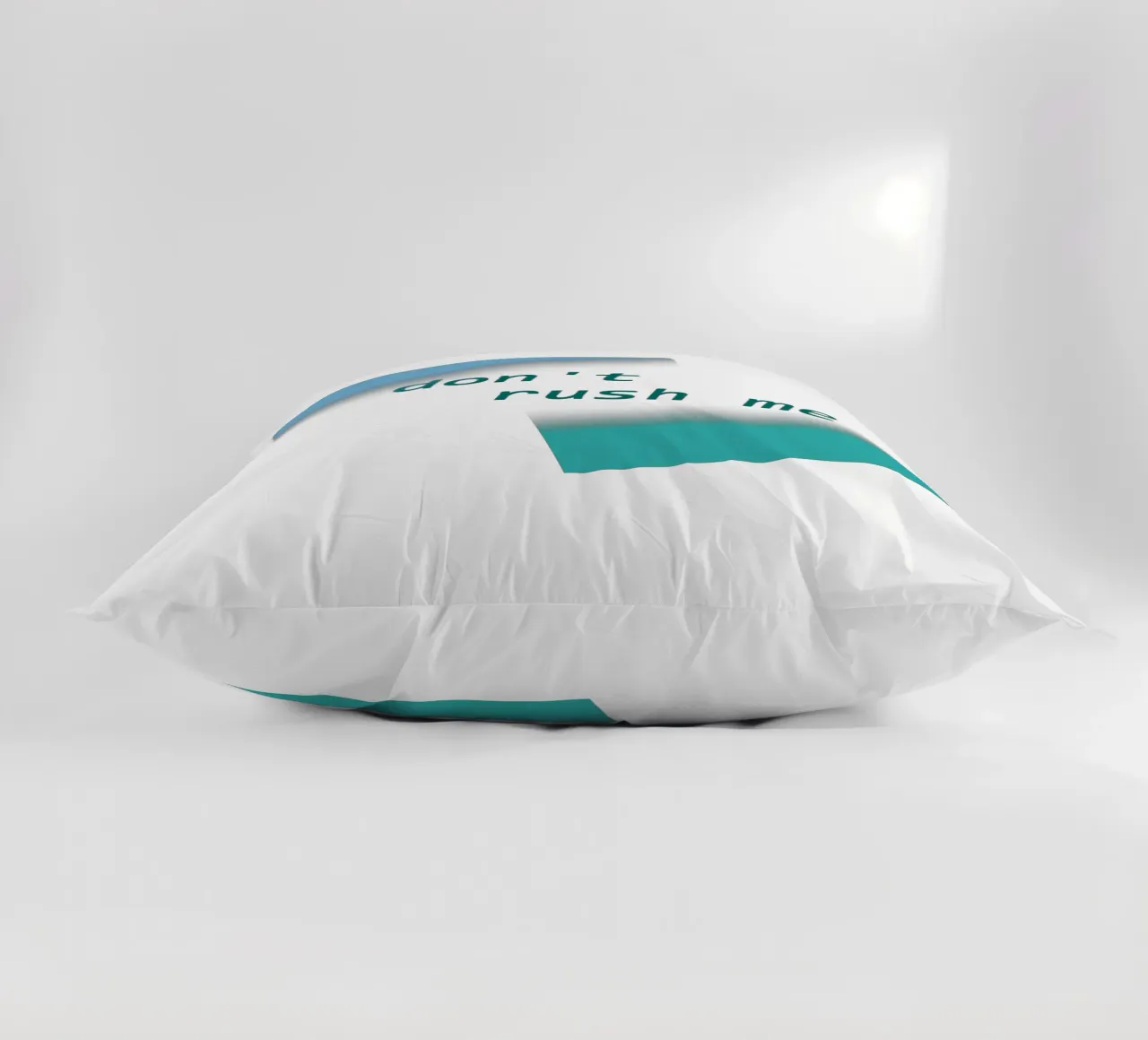 Geometric shapes with a saying don't rush me decorative cushion by Something for you