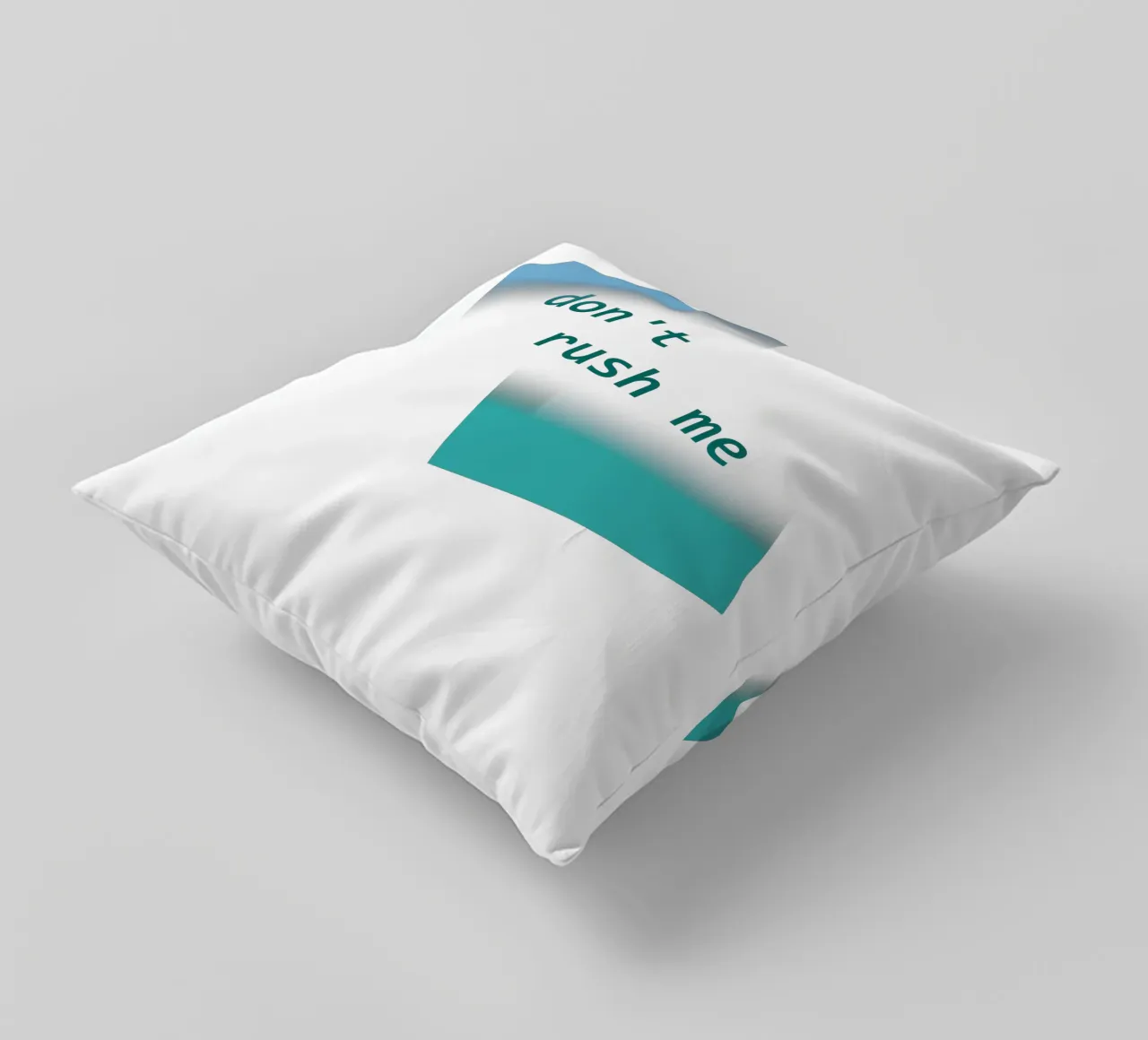 Geometric shapes with a saying don't rush me decorative cushion by Something for you