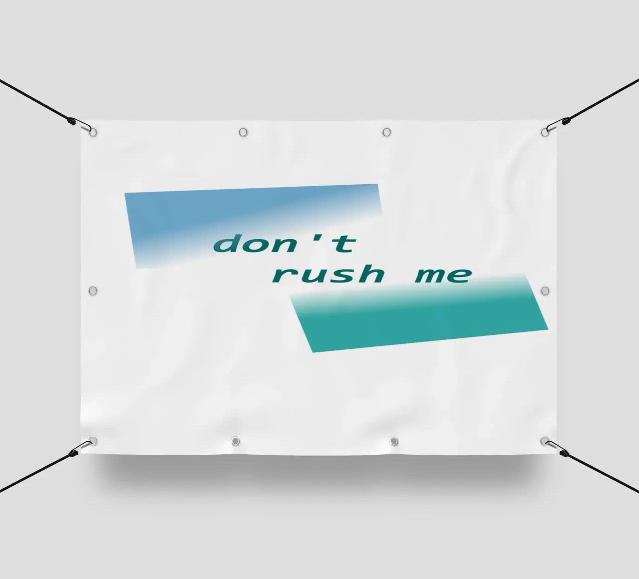 Forme geometriche con la scritta "Non mettermi fretta". telo in pvc da Something for you