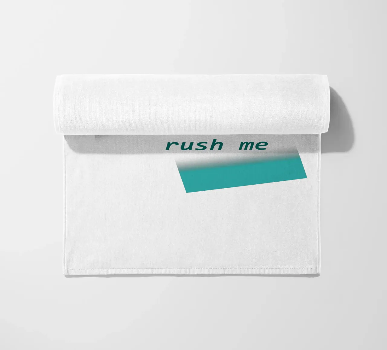 Forme geometriche con la scritta "Non mettermi fretta". telo mare da Something for you