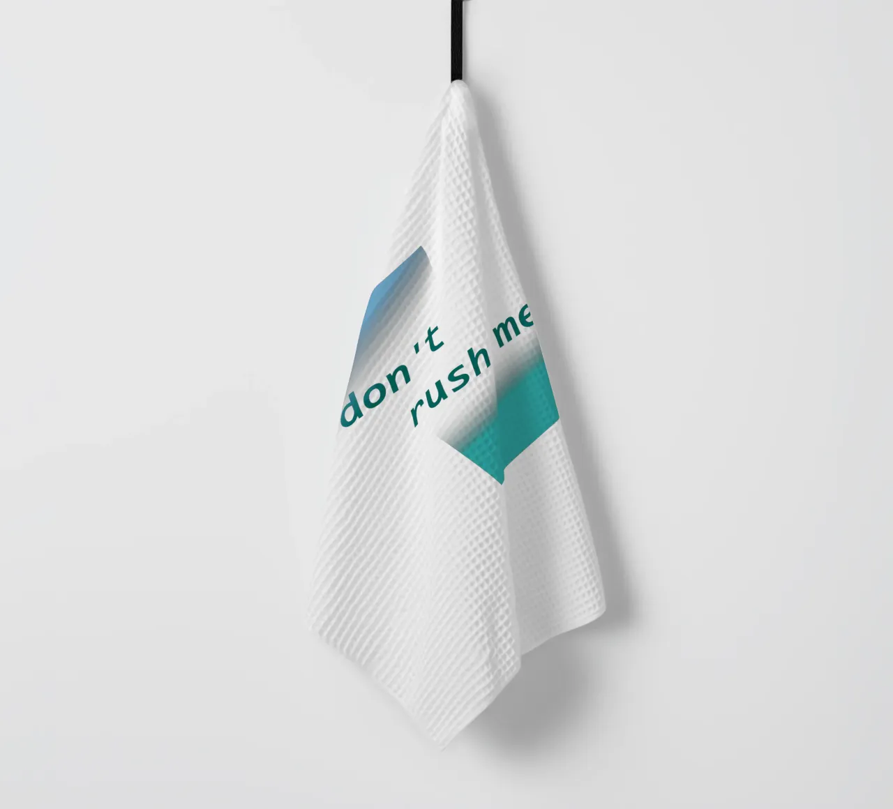 Forme geometriche con la scritta "Non mettermi fretta". canovaccio da cucina da Something for you