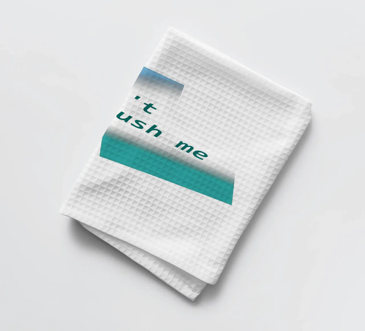 Forme geometriche con la scritta "Non mettermi fretta". canovaccio da cucina da Something for you