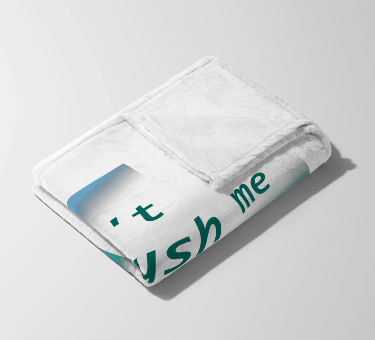 Forme geometriche con la scritta "Non mettermi fretta". coperta in pile da Something for you