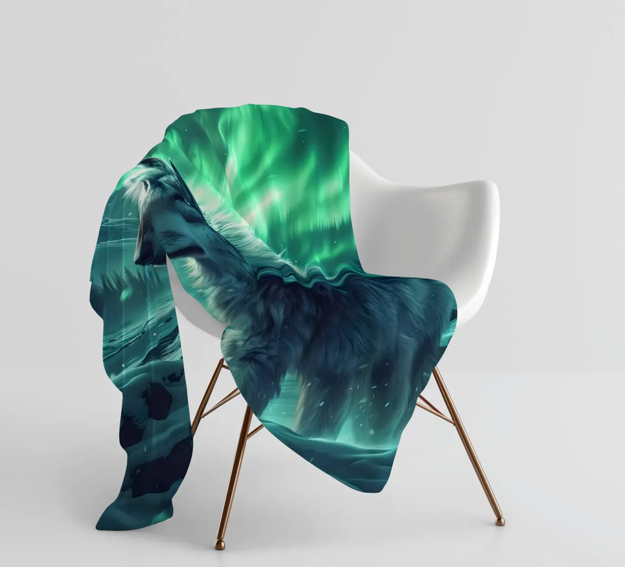 Wolf Dier fleecedeken van Pierre Walton