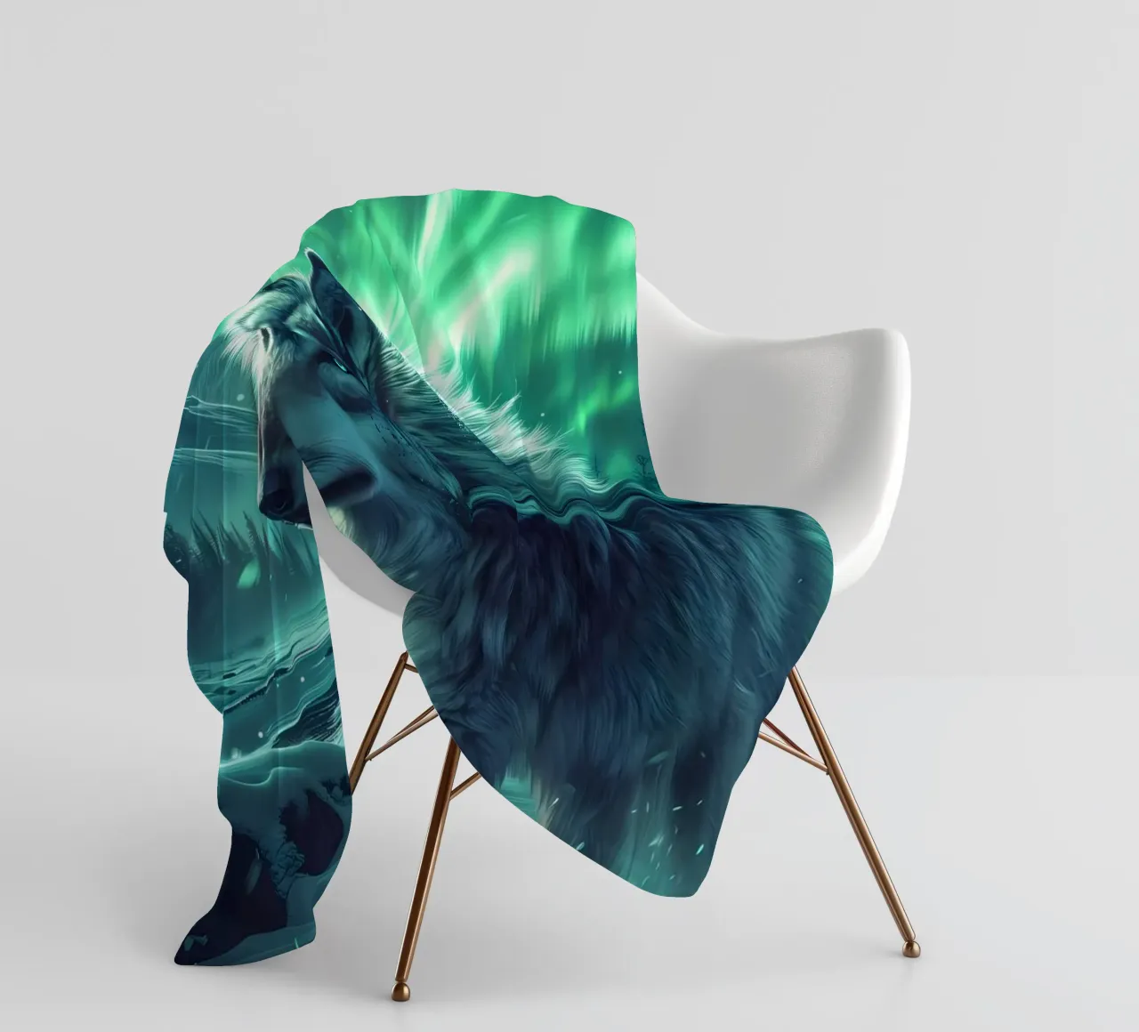 Wolf Dier fleecedeken van Pierre Walton