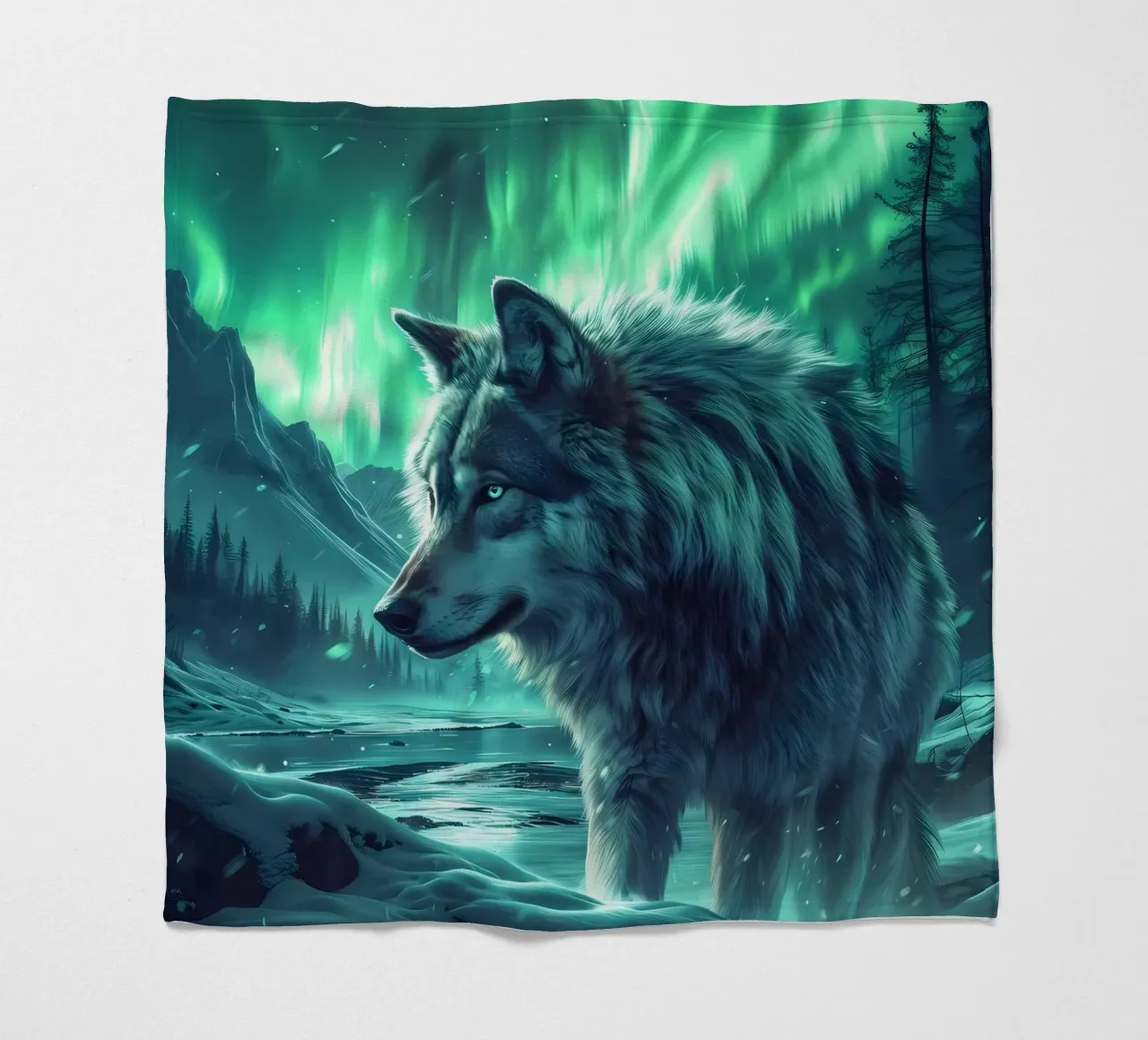 Wolf Dier fleecedeken van Pierre Walton